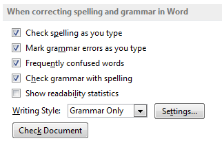 Word spell check
